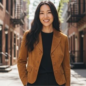 Covington Vintage Brown Suede Jacket Blazer Size M